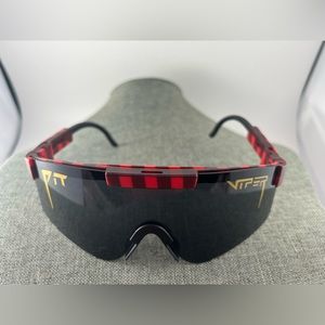 Red & Black Shield Sunglasses -